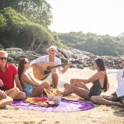 Ferragosto Hot Summer friends at beach