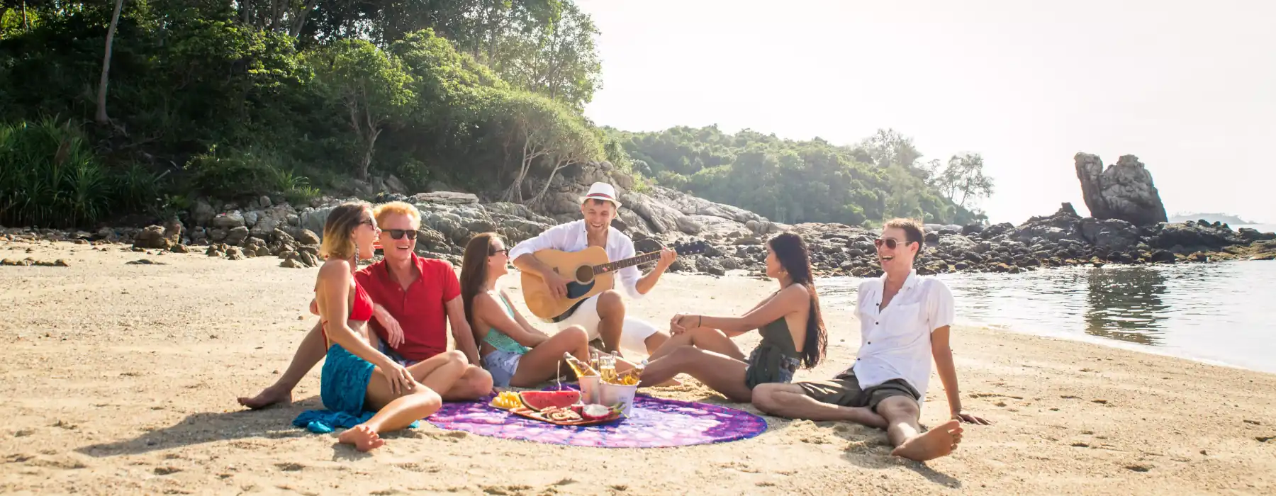 Ferragosto Hot Summer friends at beach