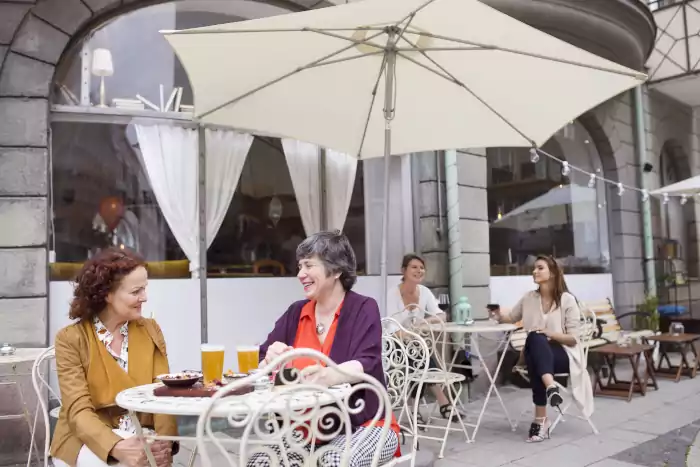 Women having a drink