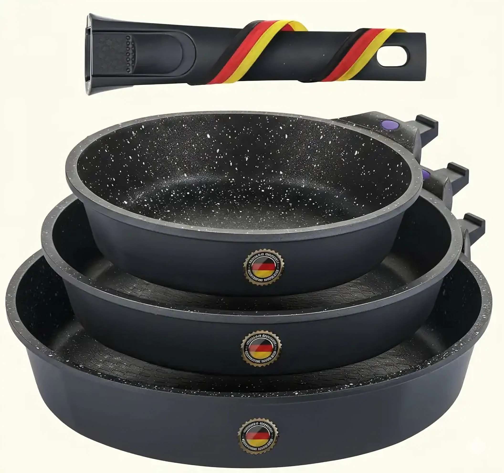 Cast Aluminum Pan with Detachable Handle 1 Cast Aluminum Pan with Detachable Handle