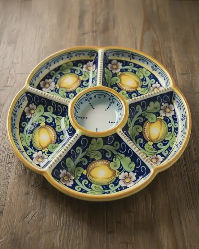 Ceramic Tray Plate Pottery Hand Painted Made in Italy 1 Italian Ceramic Plate Pottery Decorative Lemons