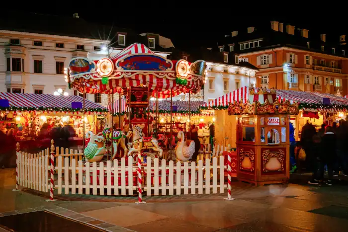Joyful Holiday Bites: The Magic of Homemade Christmas Traditional Desserts 8 Carousel at the christmas market vipiteno Bolzano