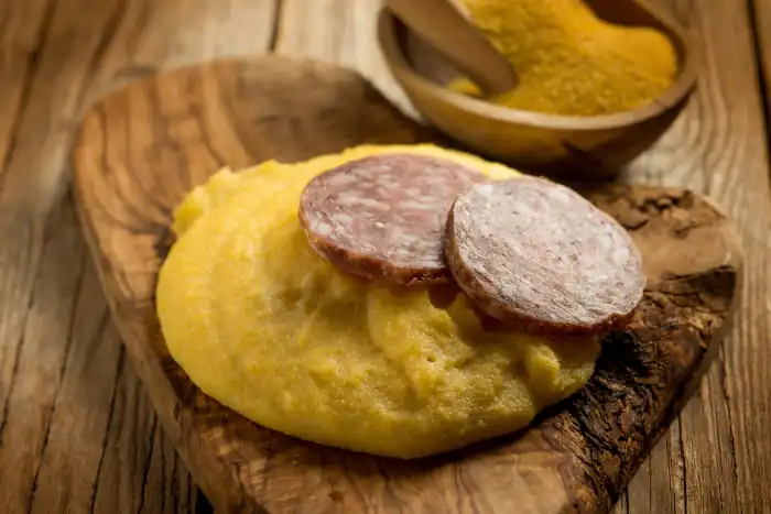 polenta with salami traditional italian recipe
