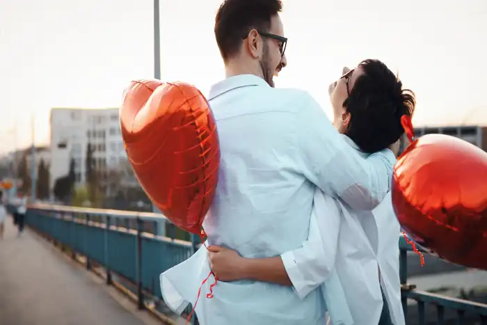 Charming Italian Kitchen: Chocolate Kiss, Heart Shaped Ravioli and Elegant Linens for Valentine’s Day 9 young couple in love dating and smiling at saint valentine