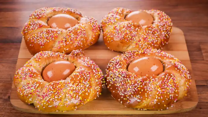 Baked italian easter bread