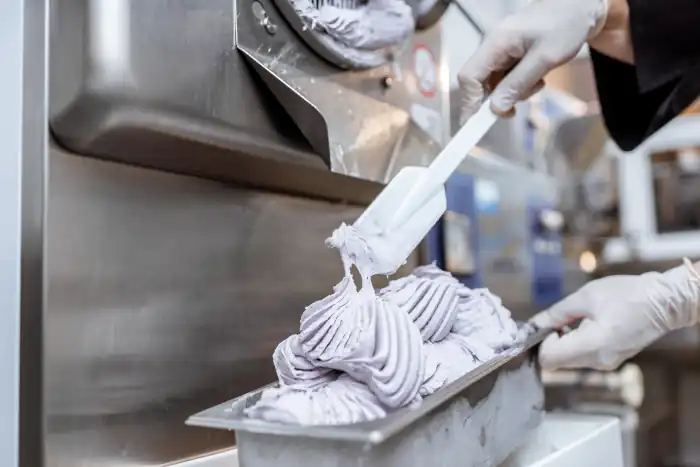 process of ice cream production