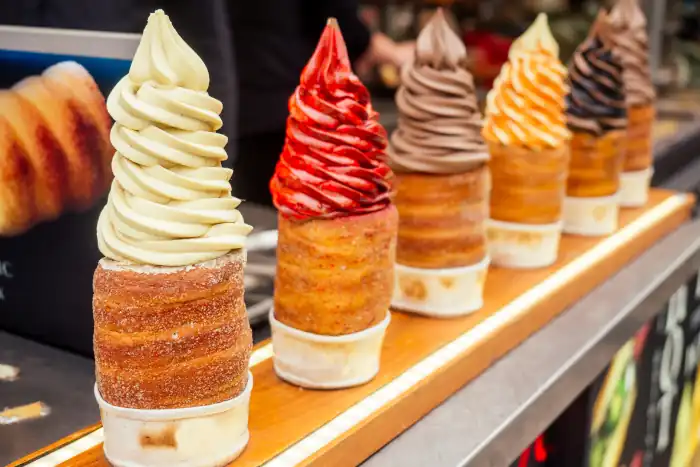 traditional czech Trdelnik cone gelato