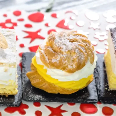 zeppole di San Giuseppe, Choux pastry and eclair cream dessert